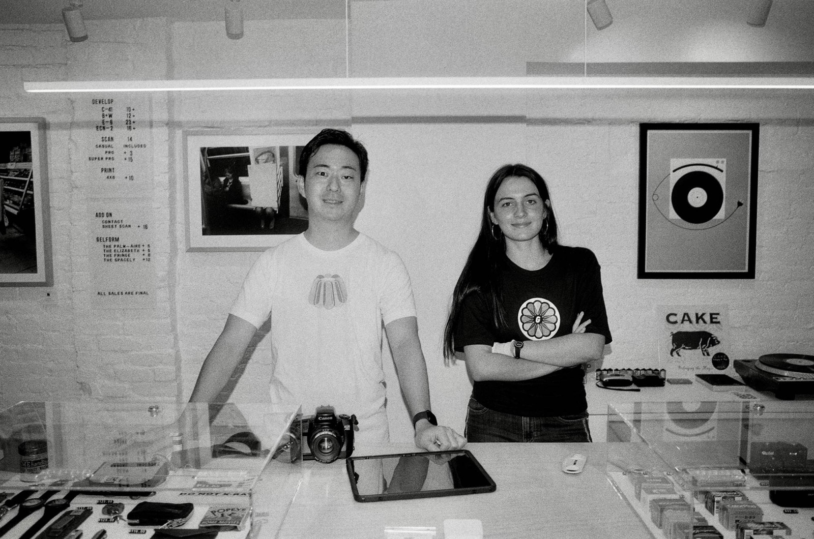 At the counter